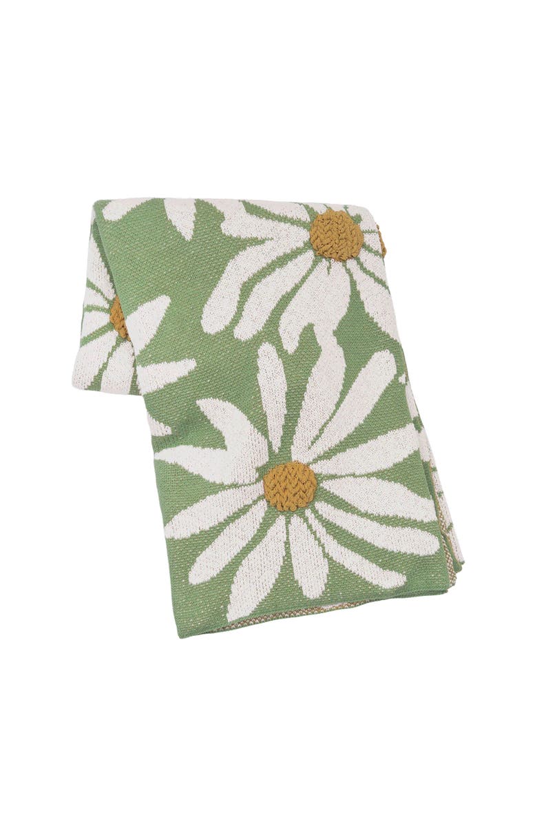 carol & frank Daisy Throw Blanket, Main, color, Beige