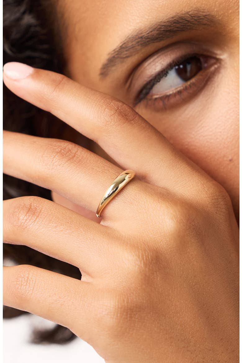 Gold Band Ring - Gold Slim Dome Ring, Alternate, color, Gold