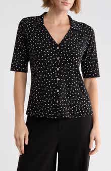 Polka Dot Knit Top