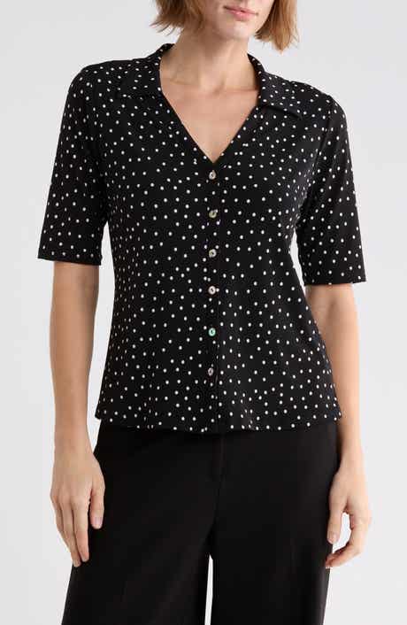 Polka Dot Knit Top