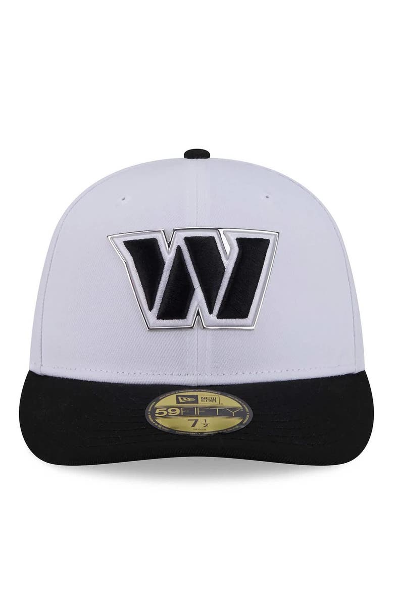 Men's New Era  White/Black Washington Commanders 2026 NFL Draft Pre-Curved 59FIFTY Fitted Hat, Alternate, color, White