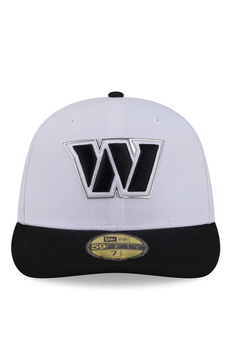 New Era Men's New Era  White/Black Washington Commanders 2026 NFL Draft Pre-Curved 59FIFTY Fitted Hat, Alternate, color, White