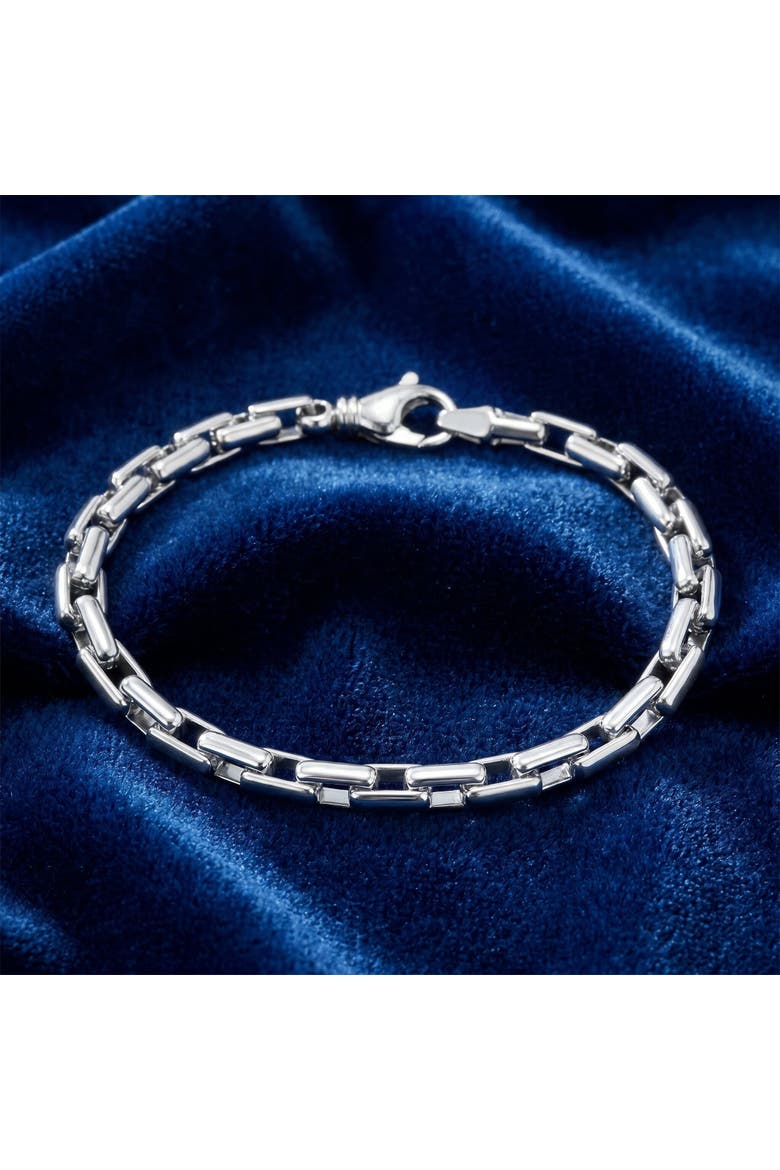Men's Steel Single Tone Clasp 7.5mm Tight Link  8.5 " Bracelet, Alternate, color, Stainless Steel
