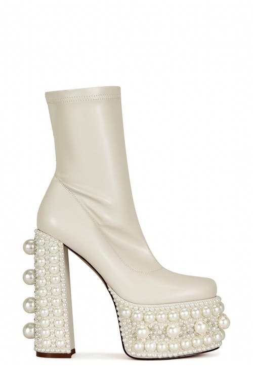 Azalea Wang Antaris Platform Bootie In Animal Print