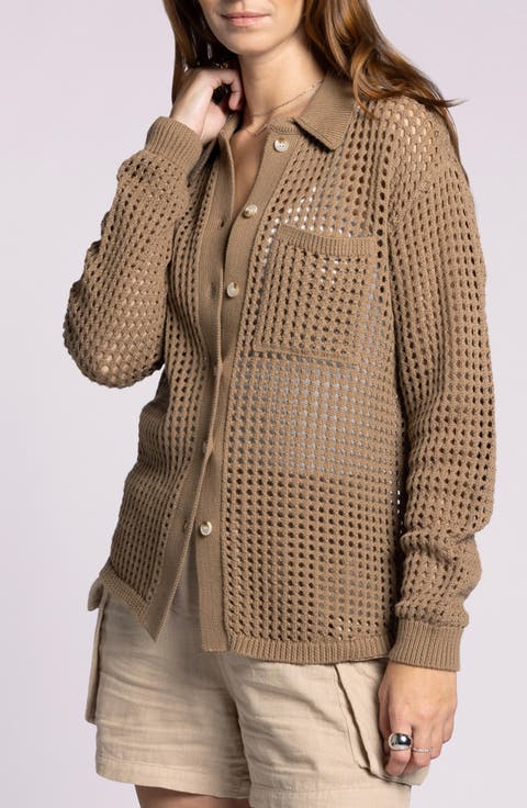 Shoshana Openwork Cotton Cardigan