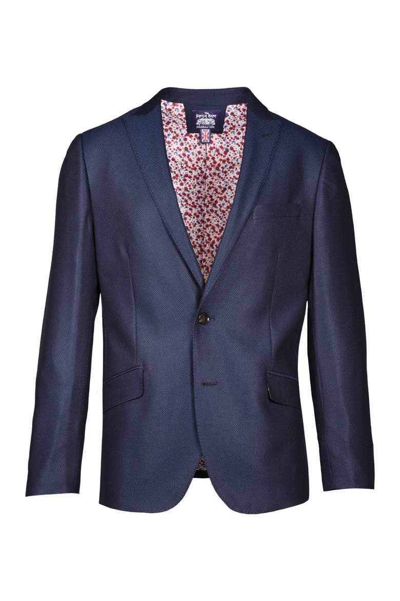 Slim Fit Geometric Printed Sport Coat, Alternate, color, NAVY