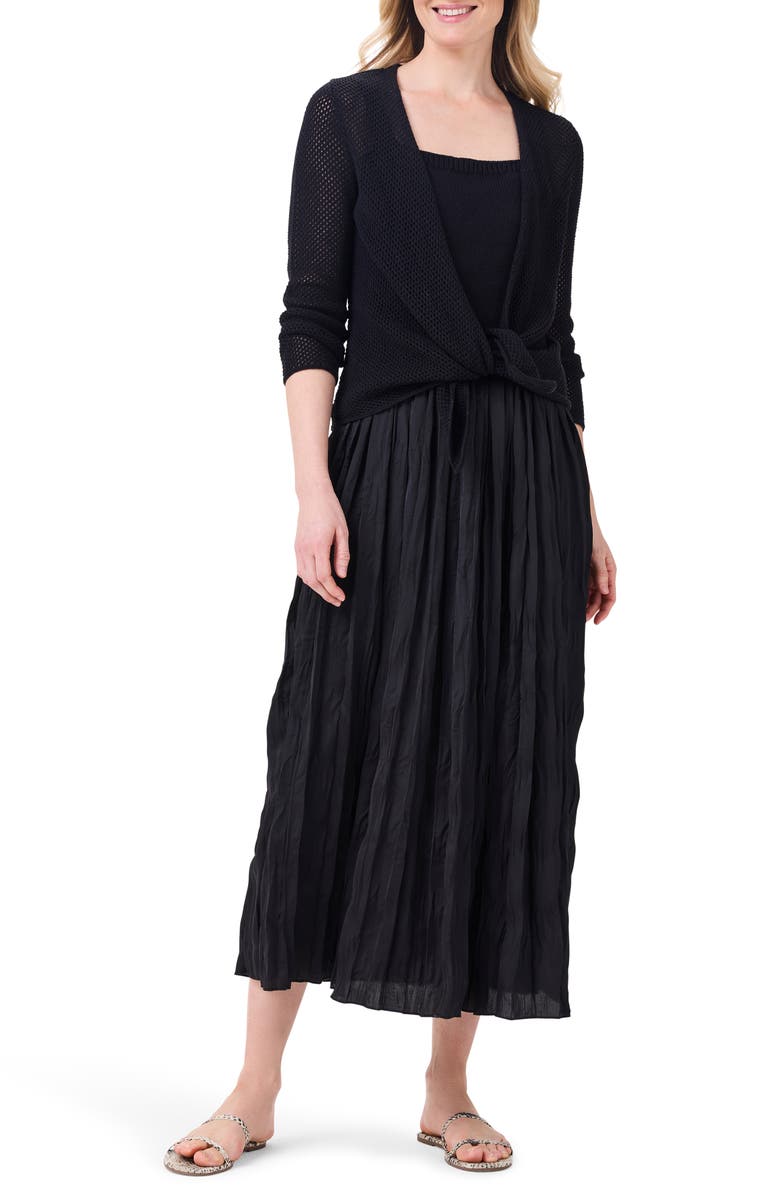 NIC+ZOE Kara Maxi Dress & Sweater, Alternate, color, Black Onyx