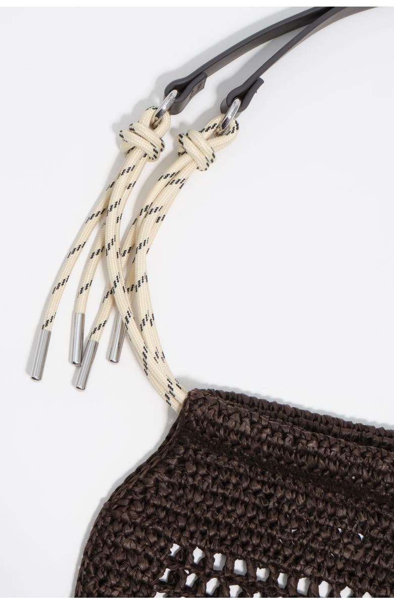 Bimba y Lola Soft Paper Mini Bag, Alternate, color, Chocolate