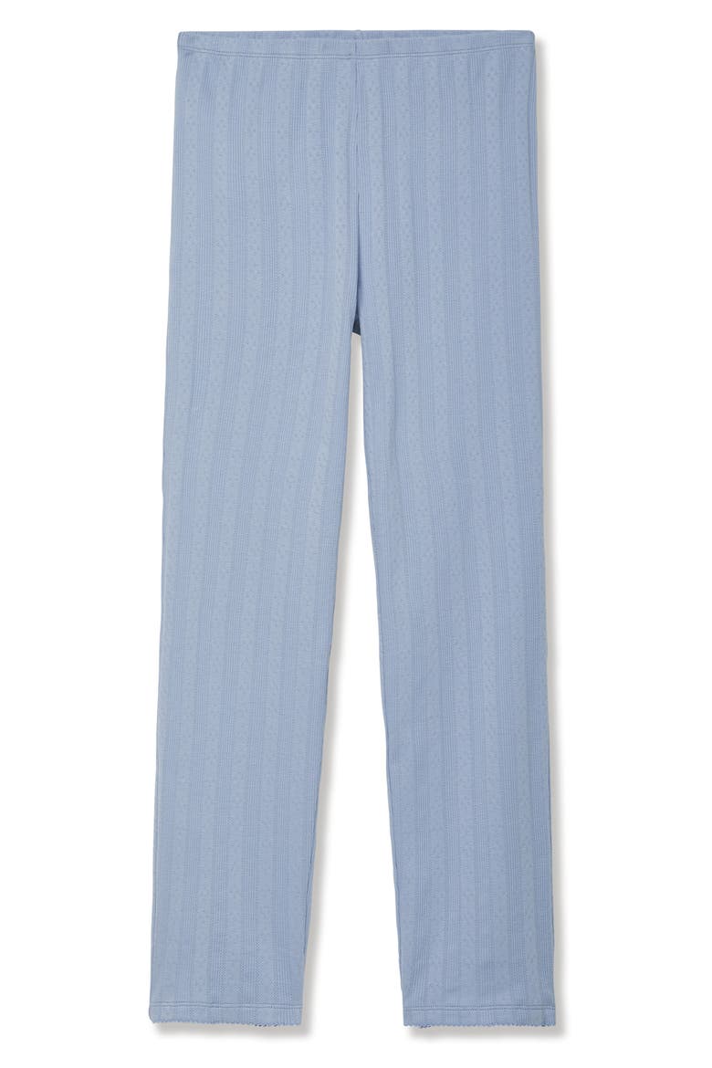 Pima Cotton Pointelle Pajama Pants, Alternate, color, BLUE