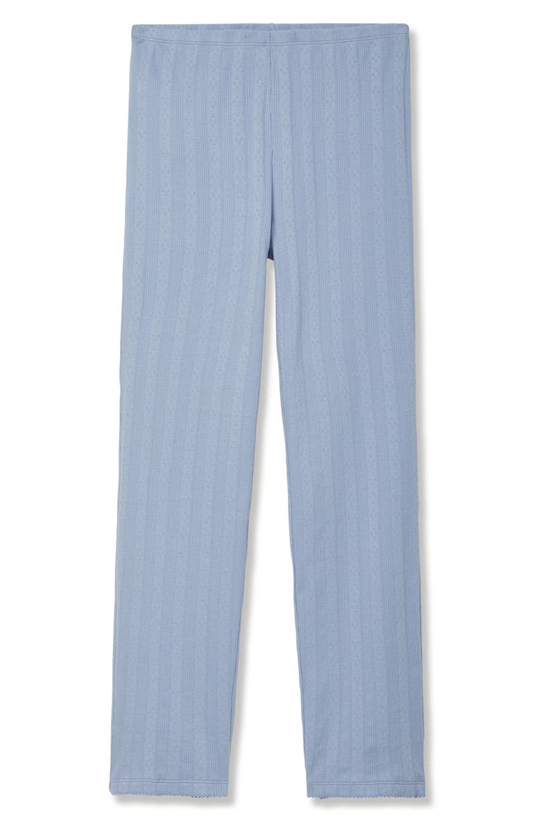 Petite Plume Pima Cotton Pointelle Pajama Pants, Main, color, 