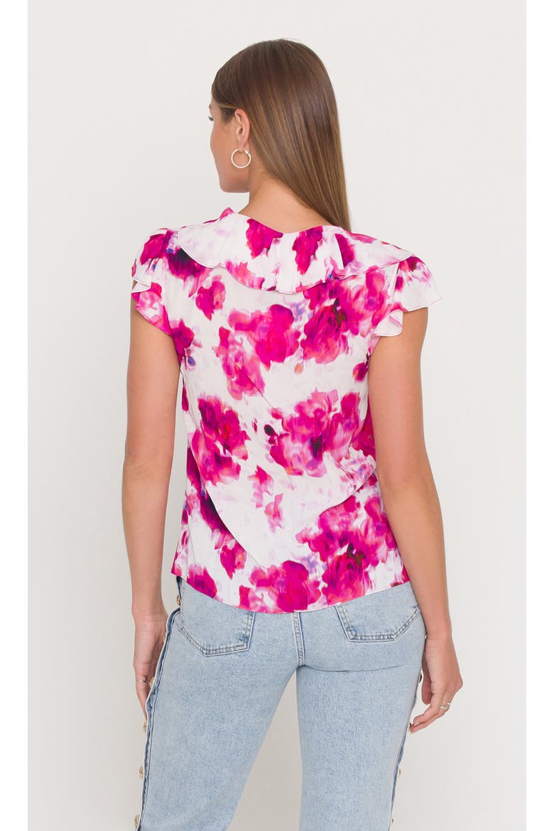 Everheart Georgette Blouse, Alternate, color, Blurry Floral Wh/Pk