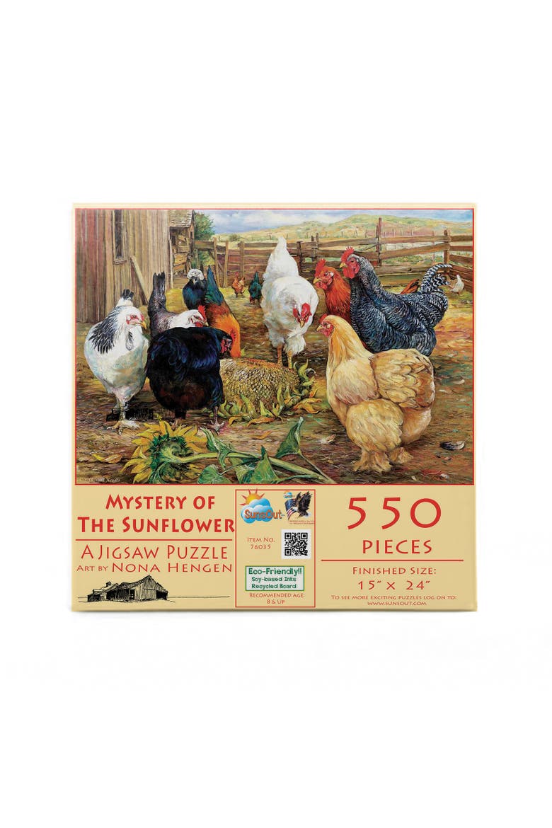 Mystery of the Sunflower 550 piece Jigsaw Puzzle for Adults, Alternate, color, Multicolor