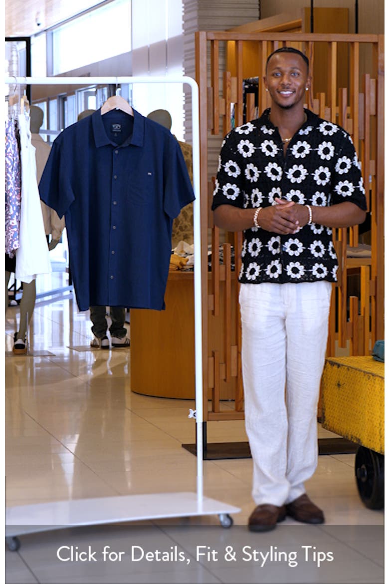 Surftrek Print Short Sleeve Button-Up Shirt video