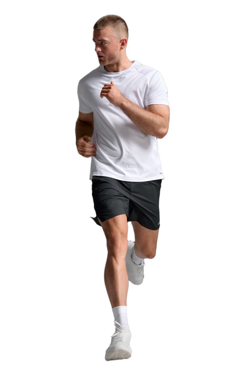 2XU Aero 7 Inch Shorts, Alternate, color, Black/Silver Reflective