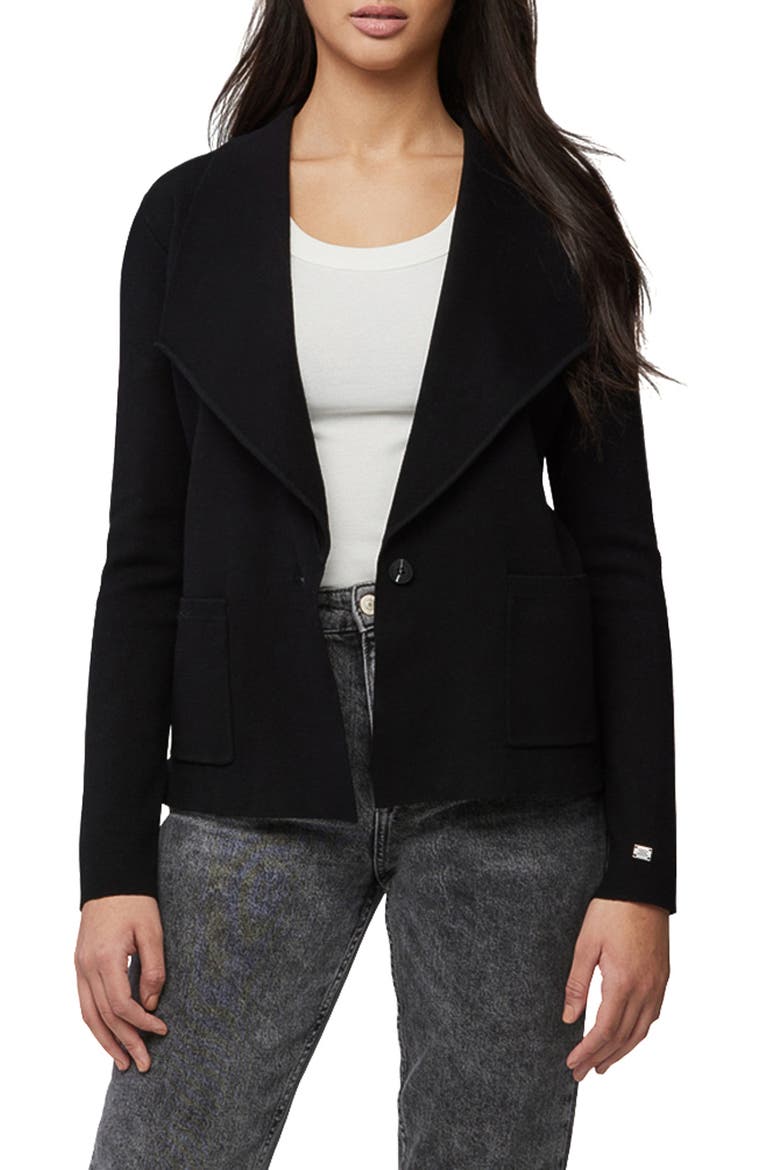 Ioni Shawl Collar Jacket, Main, color, BLACK