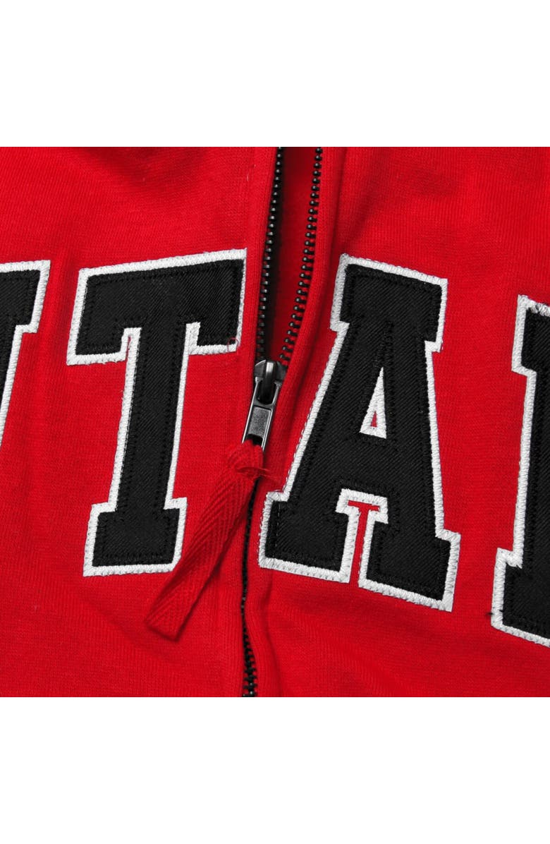 COLOSSEUM Women's Stadium Athletic Red Utah Utes Arched Name Full-Zip Hoodie, Alternate, color, Red