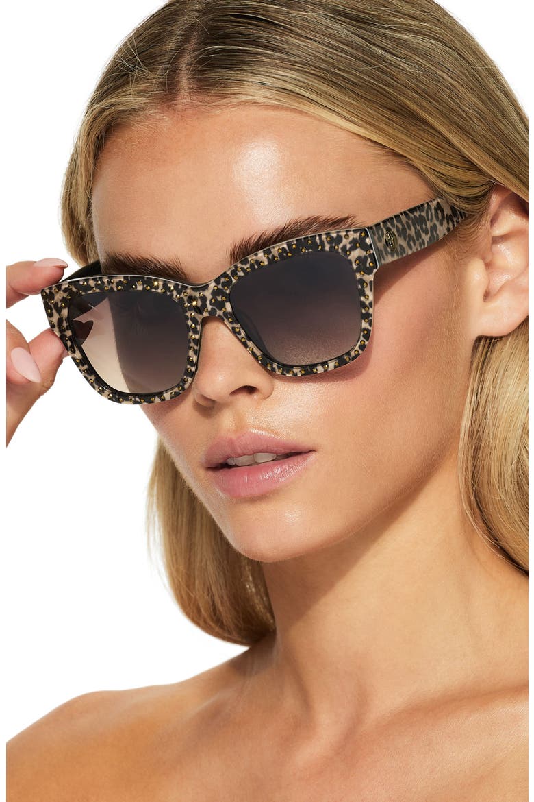 52mm Cat Eye Sunglasses, Alternate, color, BROWN GRADIENT
