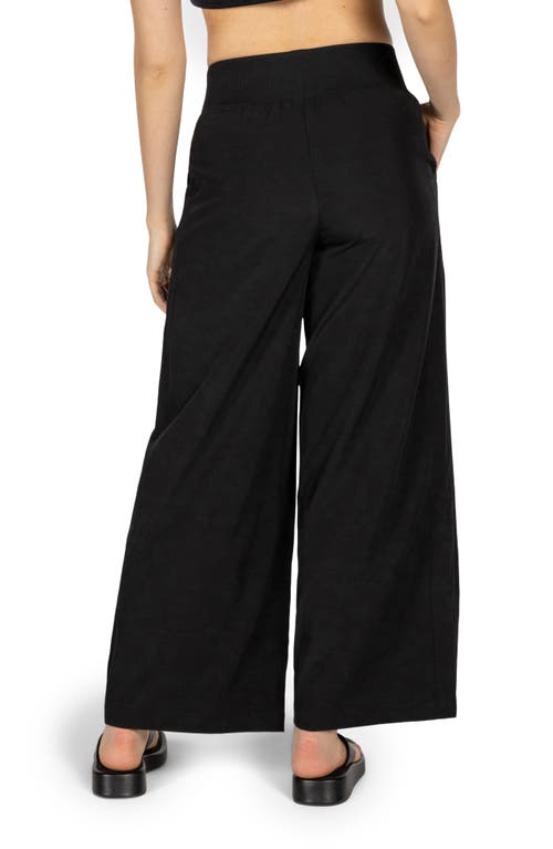 Kyodan 4-way Stretch Wide Leg Pants In Black