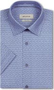 Bugatchi Miles OoohCotton® Flamingo Print Short Sleeve Button-Up Shirt