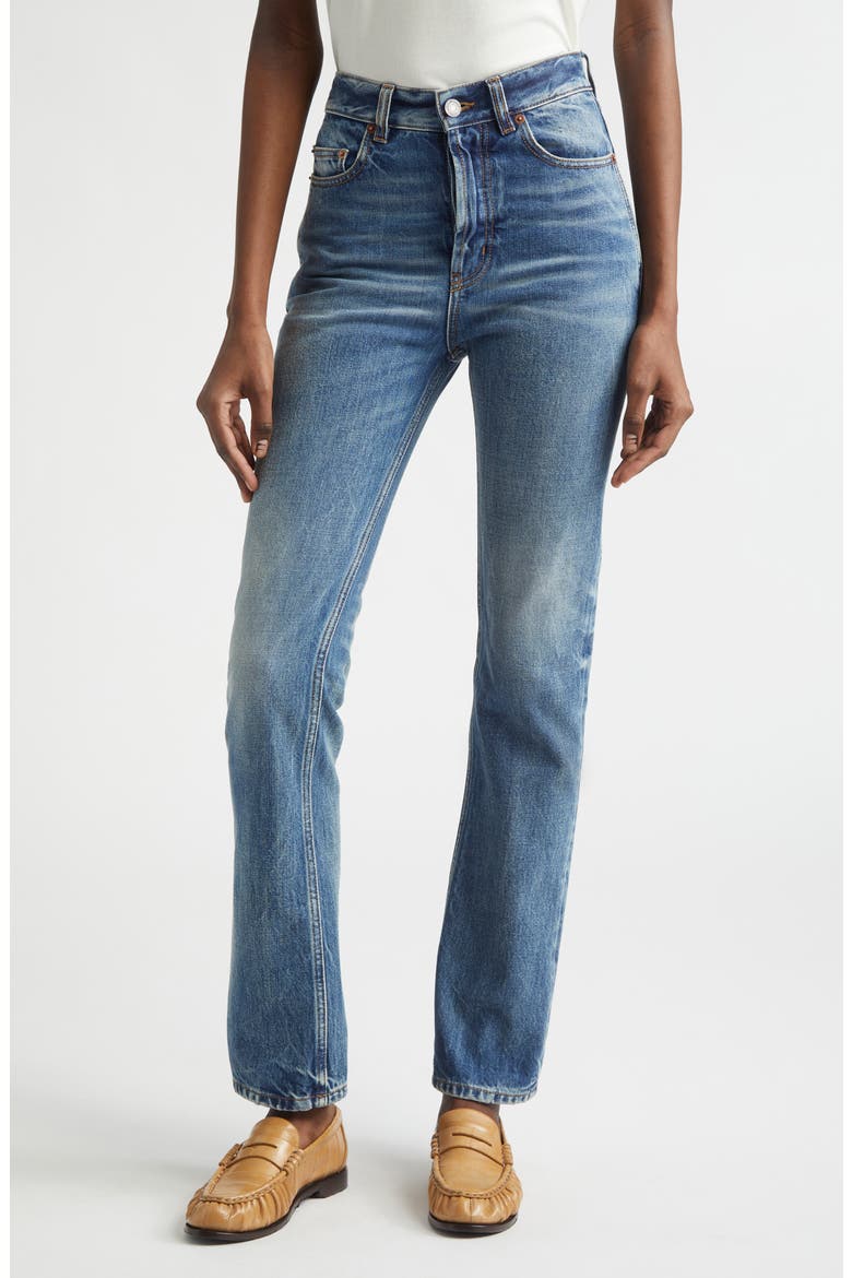 '90s High Waist Slim Fit Jeans, Main, color, 50S BLUE