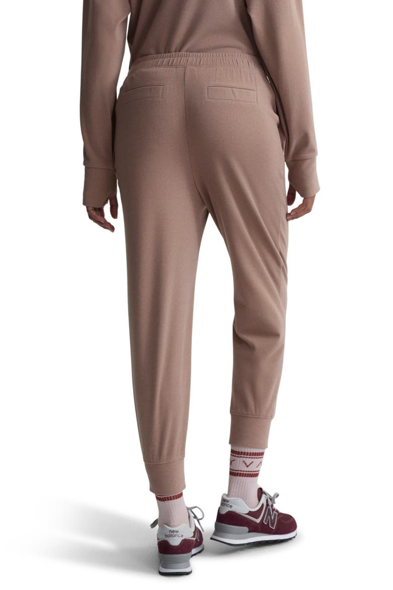 Brushed Rib Knit Slim Joggers, Alternate, color, SHADOW ROSE MARL