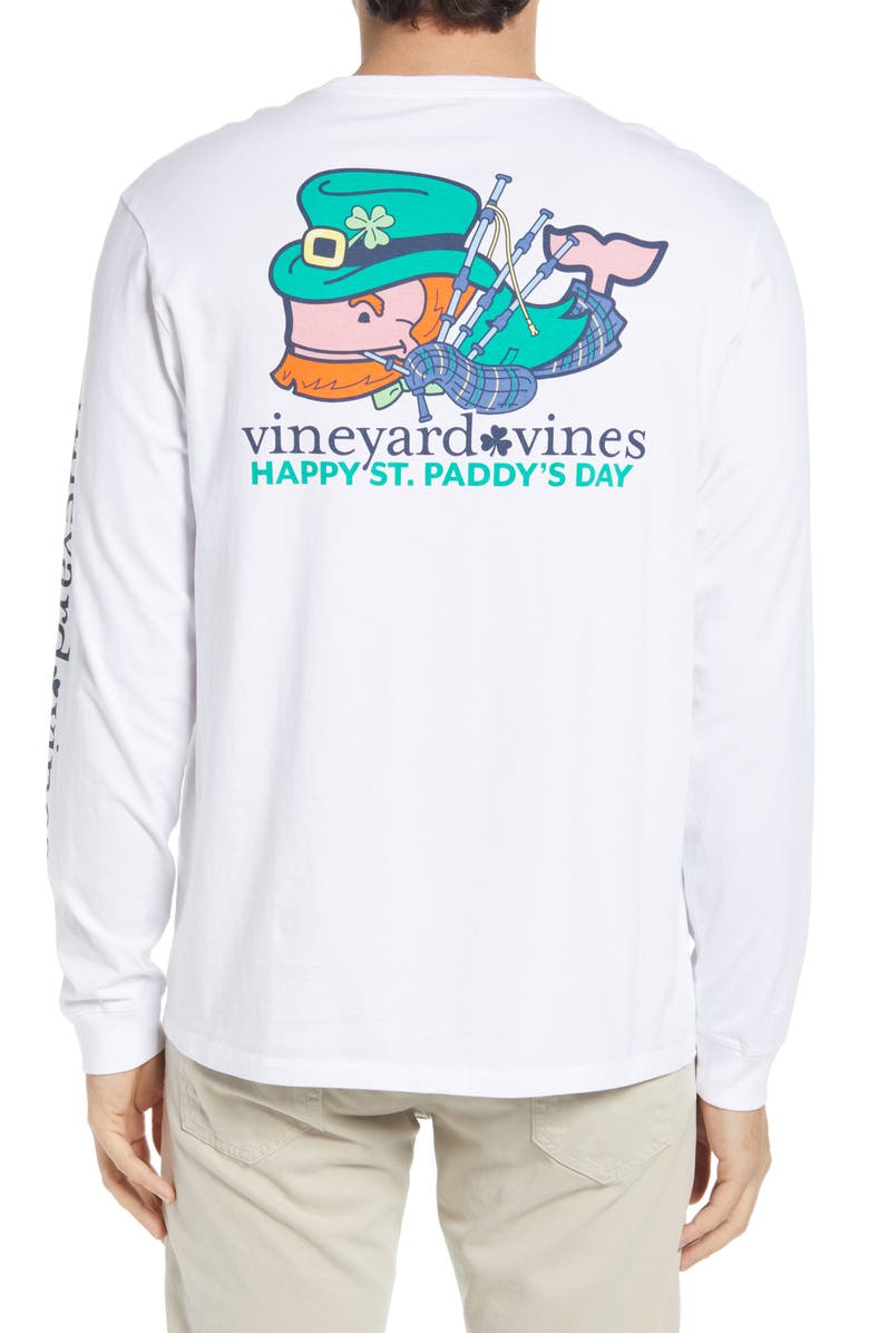 vineyard vines Men's Bagpipe Whale Long Sleeve Pocket Graphic Tee, Alternate, color,