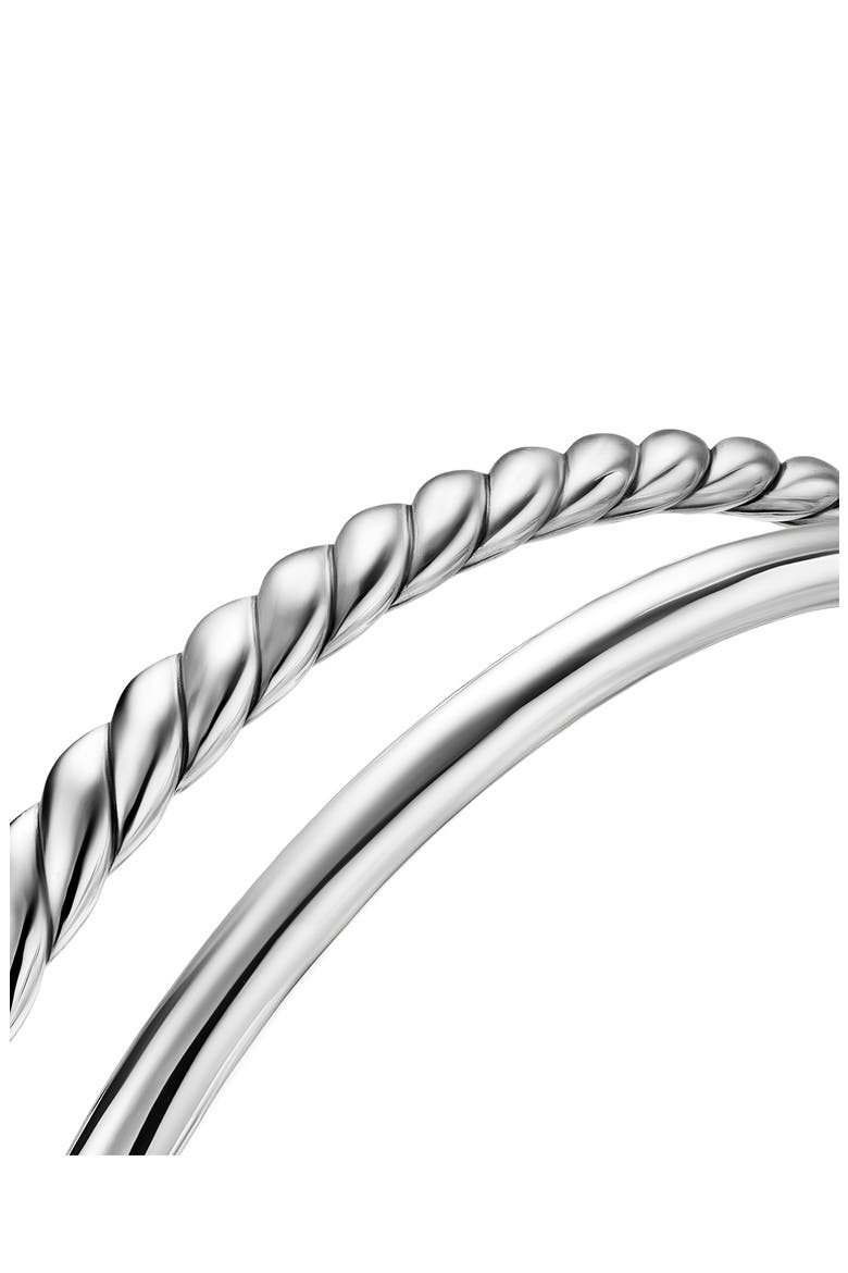 DY Mercer® Two Row Cuff Bracelet in Sterling Silver, 8mm, Alternate, color, SILVER