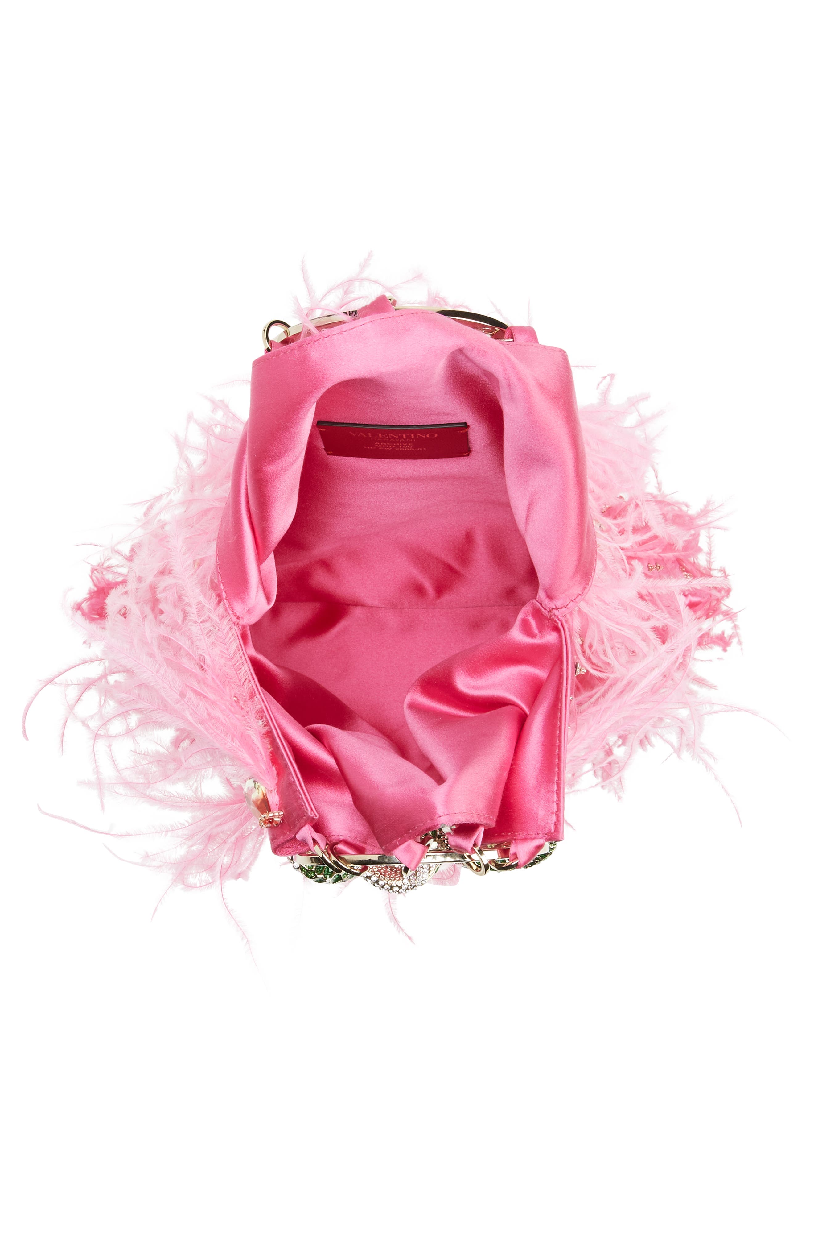 Valentino Garavani Divine Satin Clutch, Alternate, color, 