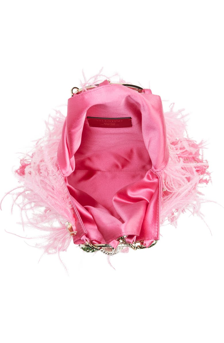 Valentino Garavani Divine Satin Clutch, Alternate, color,