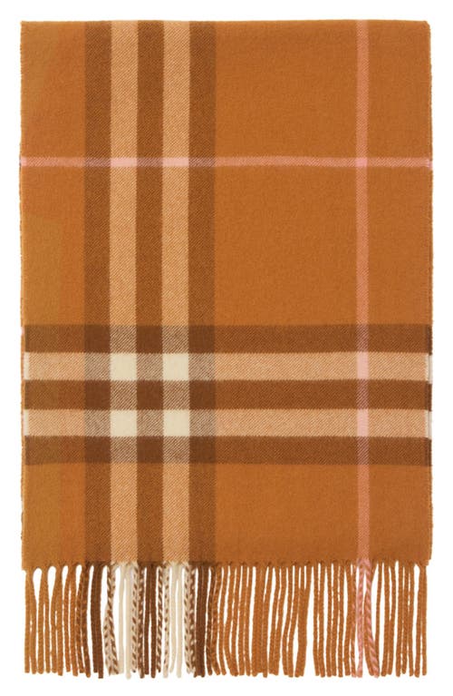 Burberry Giant Check Cashmere Scarf In Brown