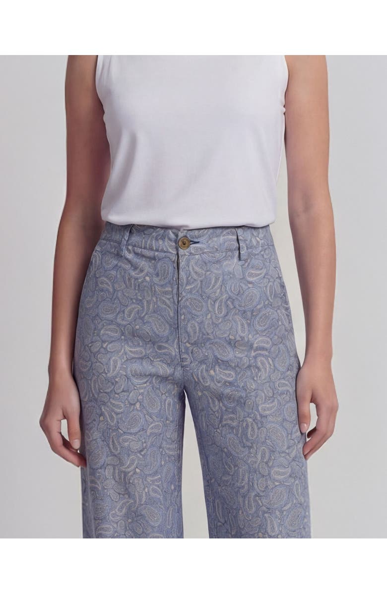 Lords of Harlech Paisley Pile Womens Wide-leg Pant, Alternate, color, Paisley Pile Natural