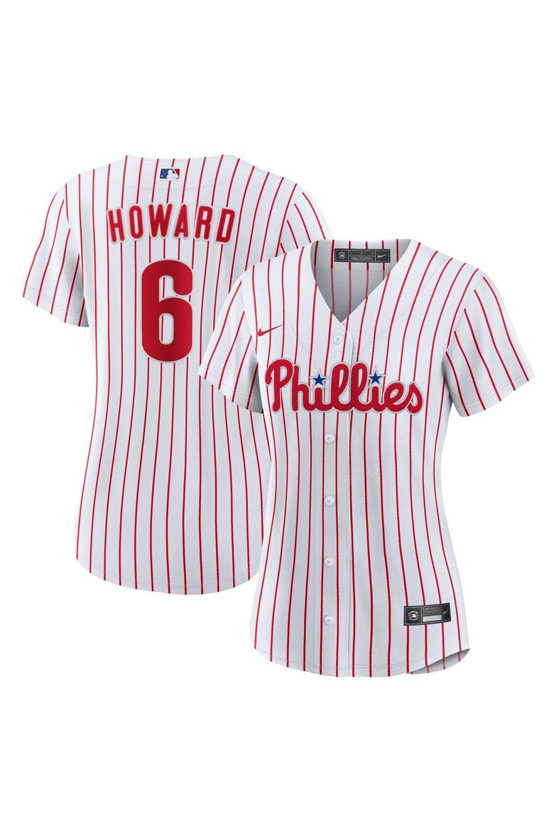 Women's  Nike Ryan Howard White Philadelphia Phillies Replica Jersey, Main, color, White