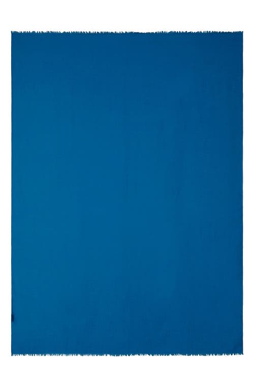 Akris Cashmere & Silk Fringe Scarf In Blue