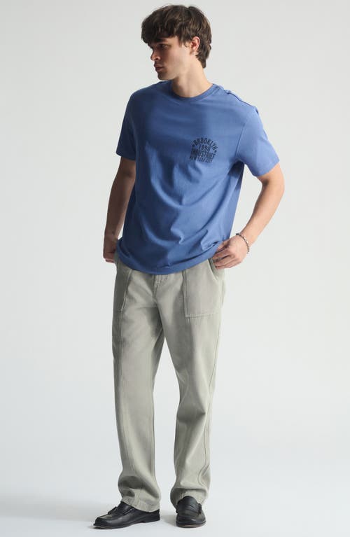 Brooklyn Industries Relaxed Vintage Graphic T-shirt In Blue