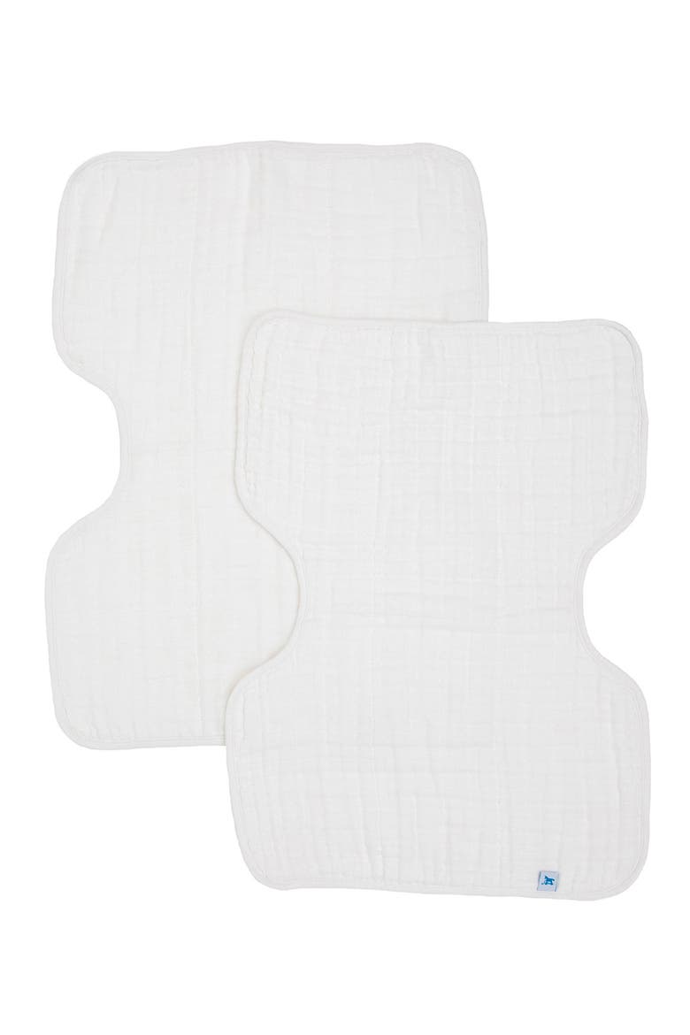 2-Pack Cotton Muslin Burp Cloths, Alternate, color, WHITE