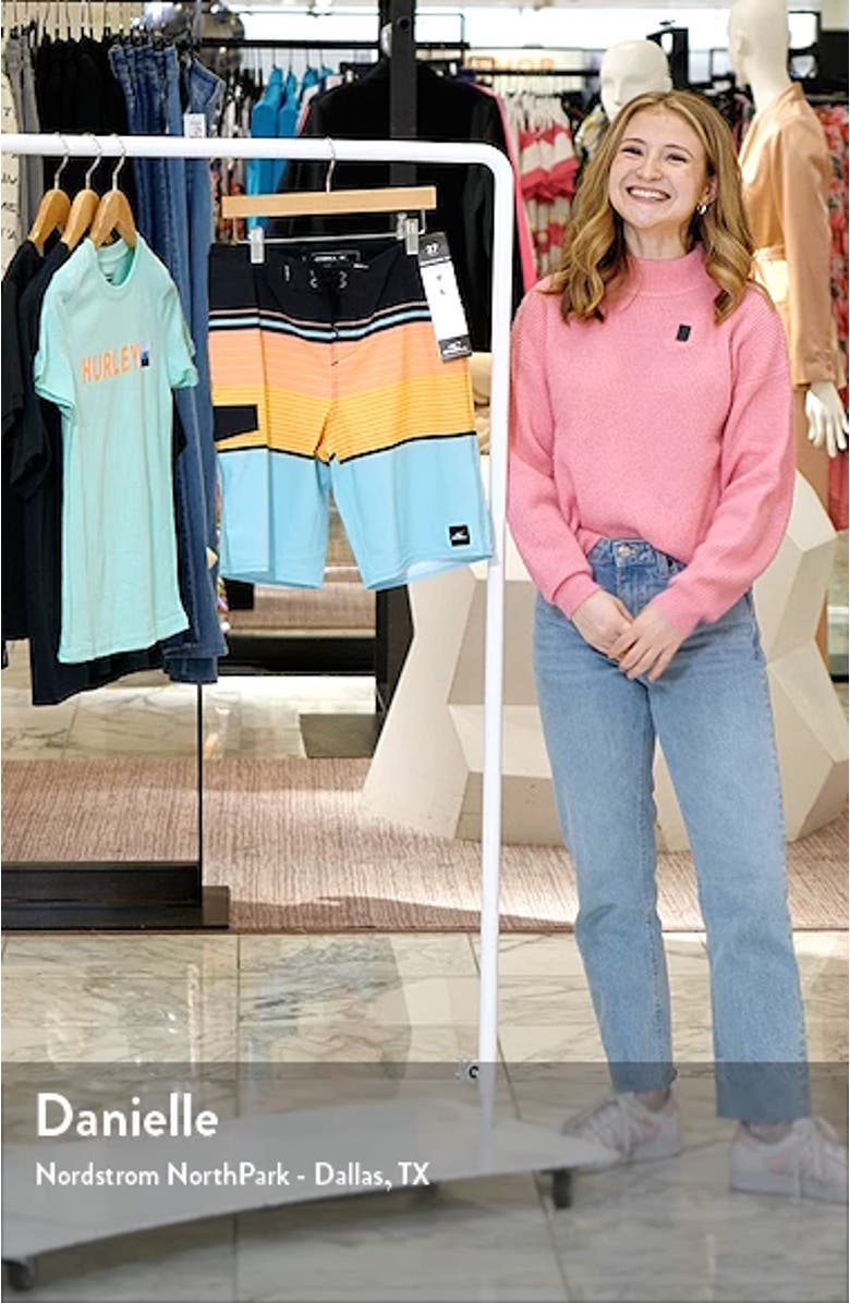 Kids' Lennox Stripe Board Shorts, sales video thumbnail