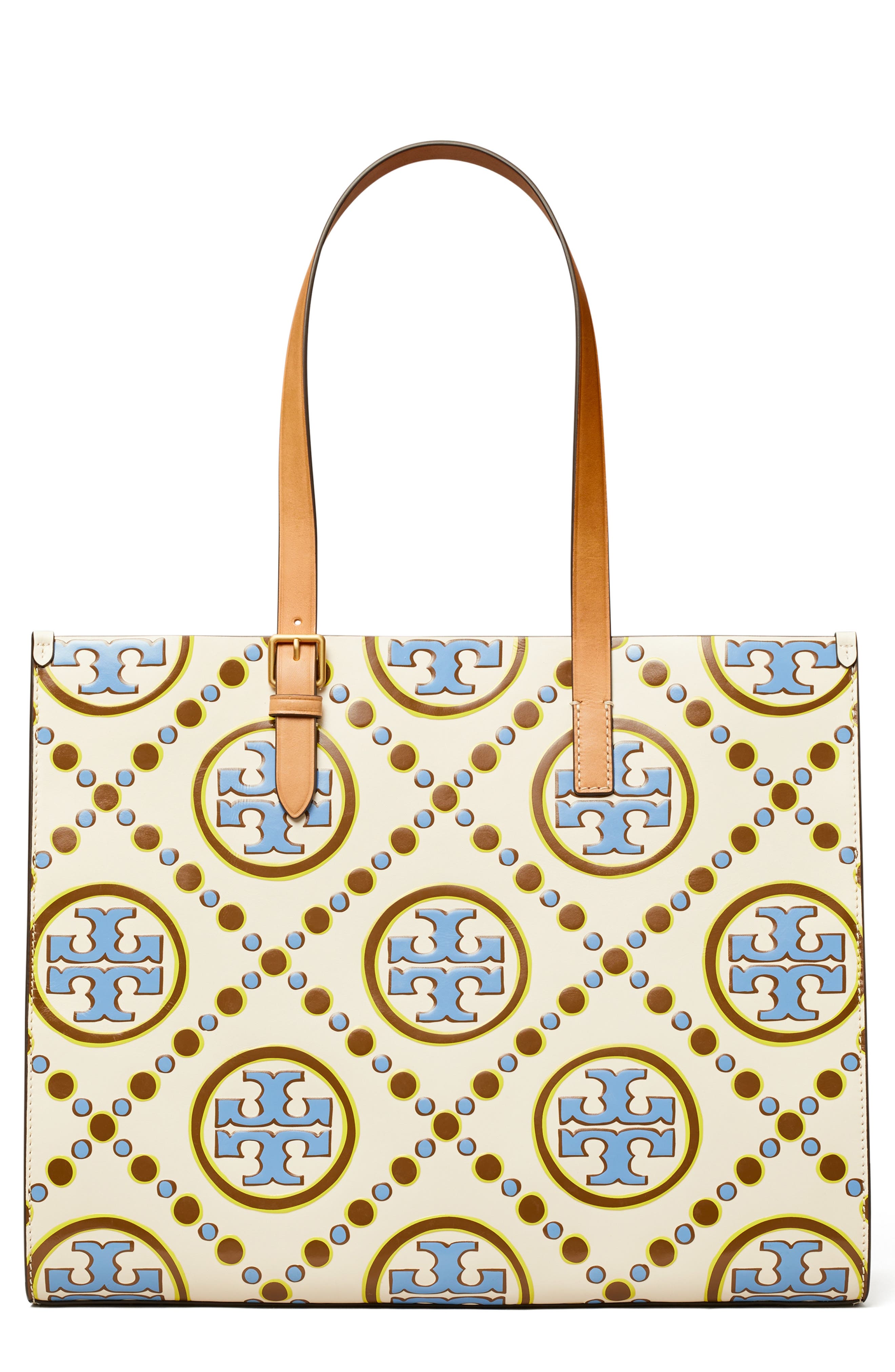 Tory Burch T Monogram Contrast Embossed Tote, Main, color, 