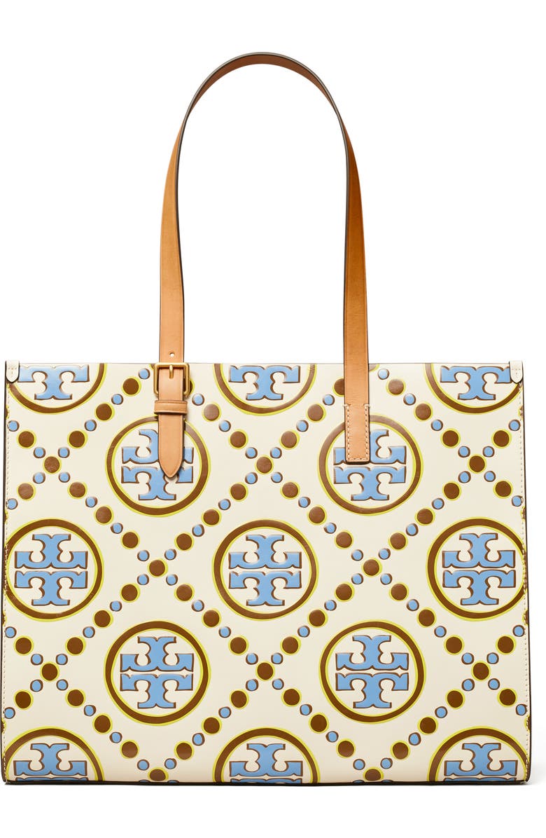 Tory Burch T Monogram Contrast Embossed Tote, Main, color,