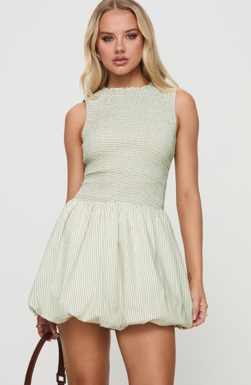 Princess Polly Narnie Bubble Hem Minidress In Green