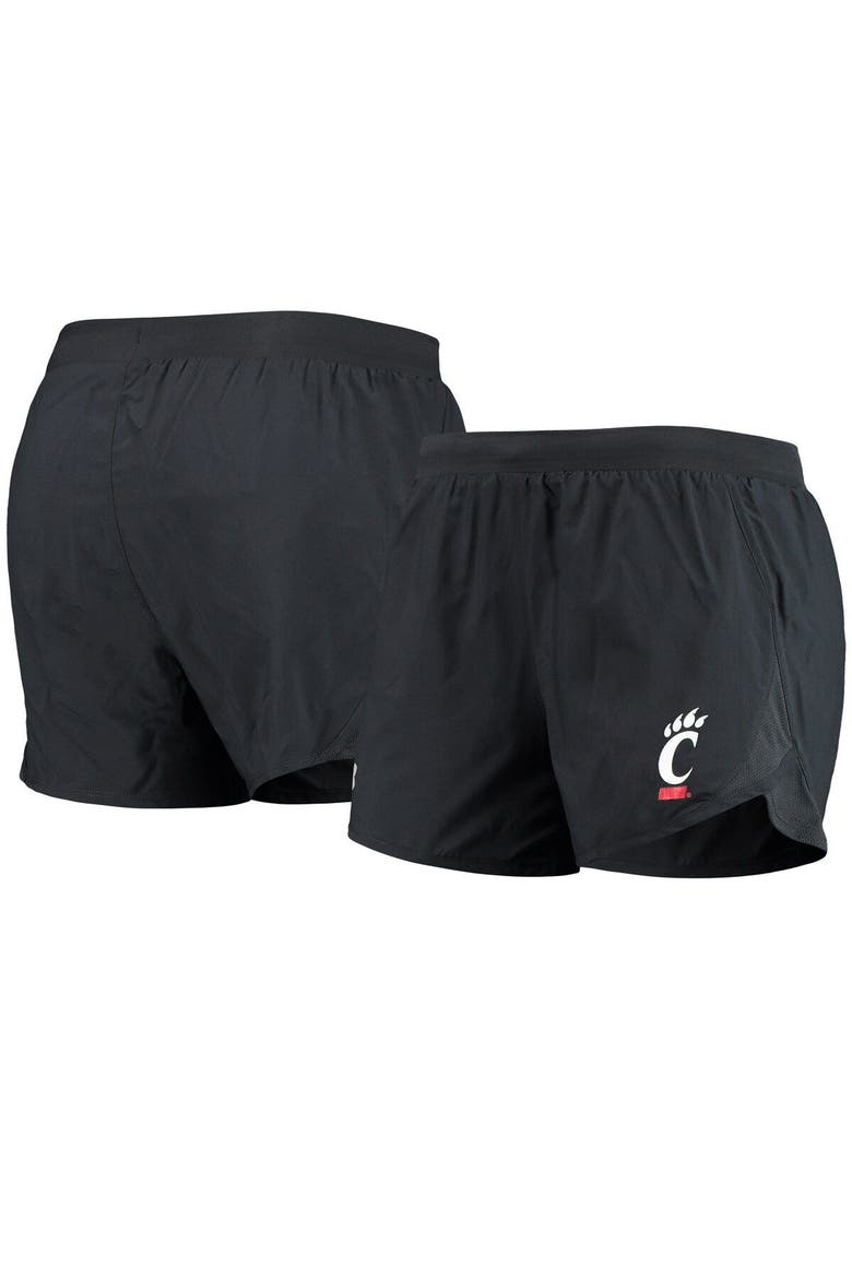 Women's Under Armour Black Cincinnati Bearcats Fly By Run 2.0 Performance Shorts, Main, color, Black