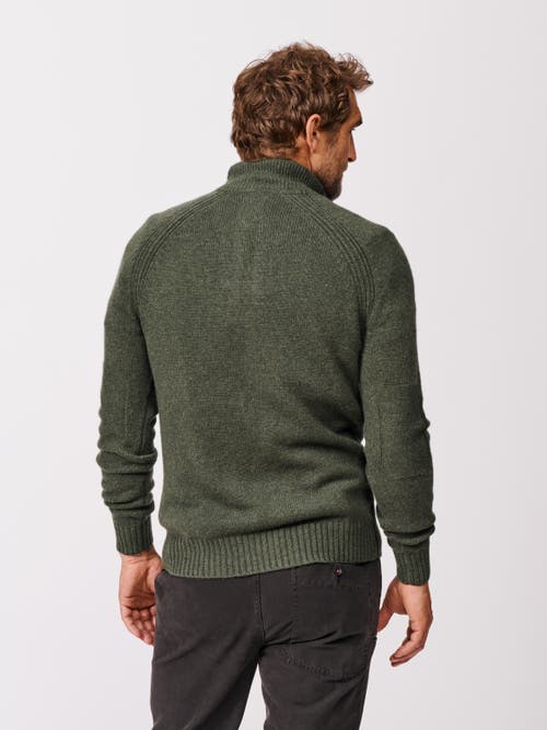 Aubin Pelham Zip Neck Sweater In Green