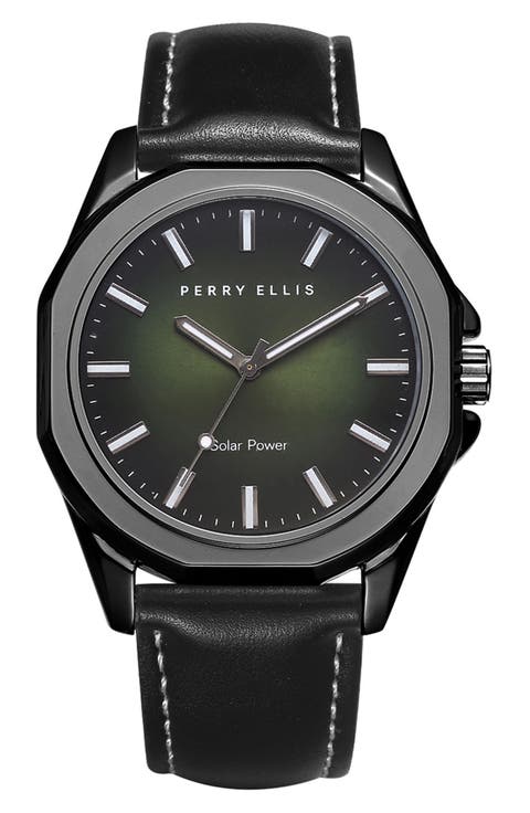 Perry Ellis Leather Strap Watches for Men | Nordstrom Rack