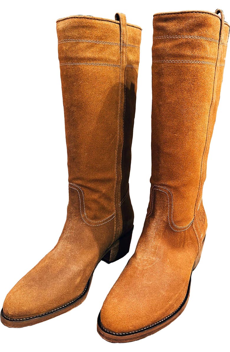 Fortela Camperos Western Boots, Main, color, Almond