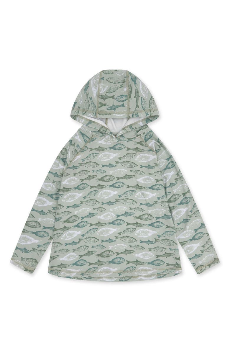 Feather 4 Arrow Kids' Reel Deal Tech Fish Print Performance Hoodie, Main, color, 