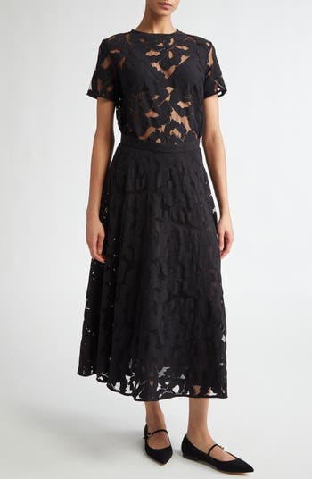 【送料&関税込】Max Mara Studio Zitto Skirt Max Mara Studio Zitto Floral Lace Midi Skirt | Nordstrom