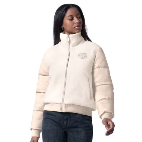 Women's G-III 4Her by Carl Banks  Cream Pittsburgh Steelers Cheerleader Sherpa Full-Zip Jacket