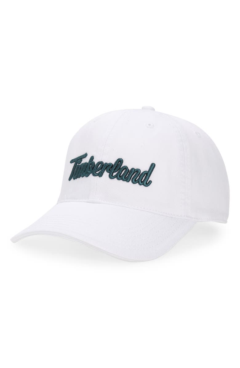 Timberland Embroidered Logo Baseball Cap, Main, color,