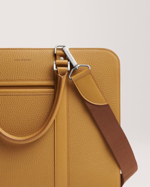Carl Friedrik Palissy Briefcase In Mustard Yellow