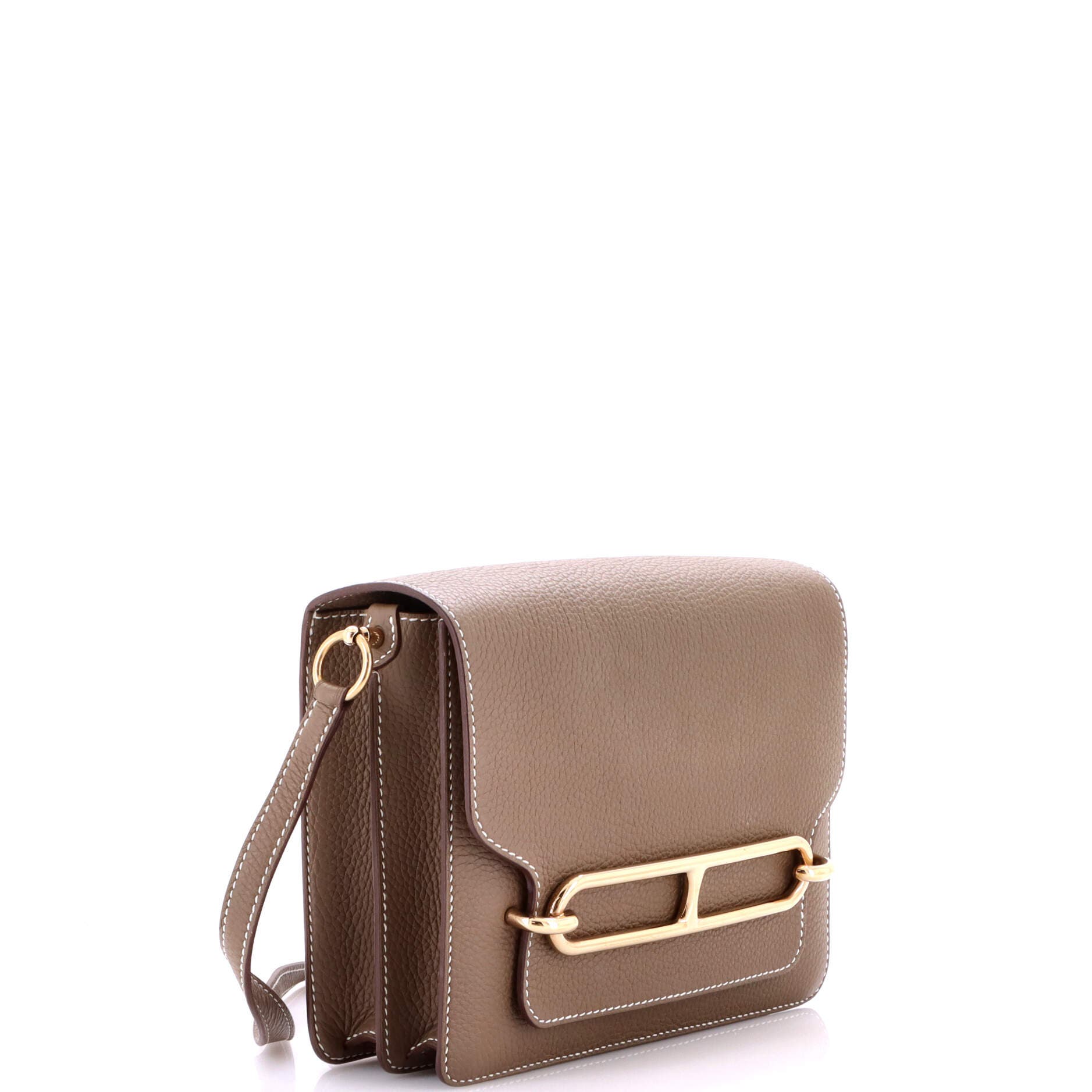 Pre-Owned Hermes Roulis Bag Clemence 23, Alternate, color, Etoupe