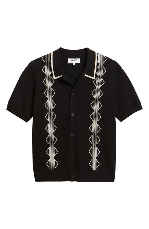 Tellaro Short Sleeve Retro Embroidered Shirt